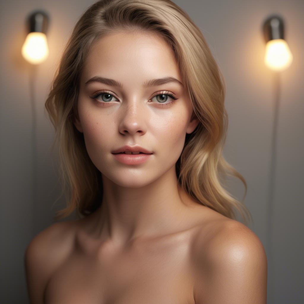 A stunning image of american model with soft lighting.