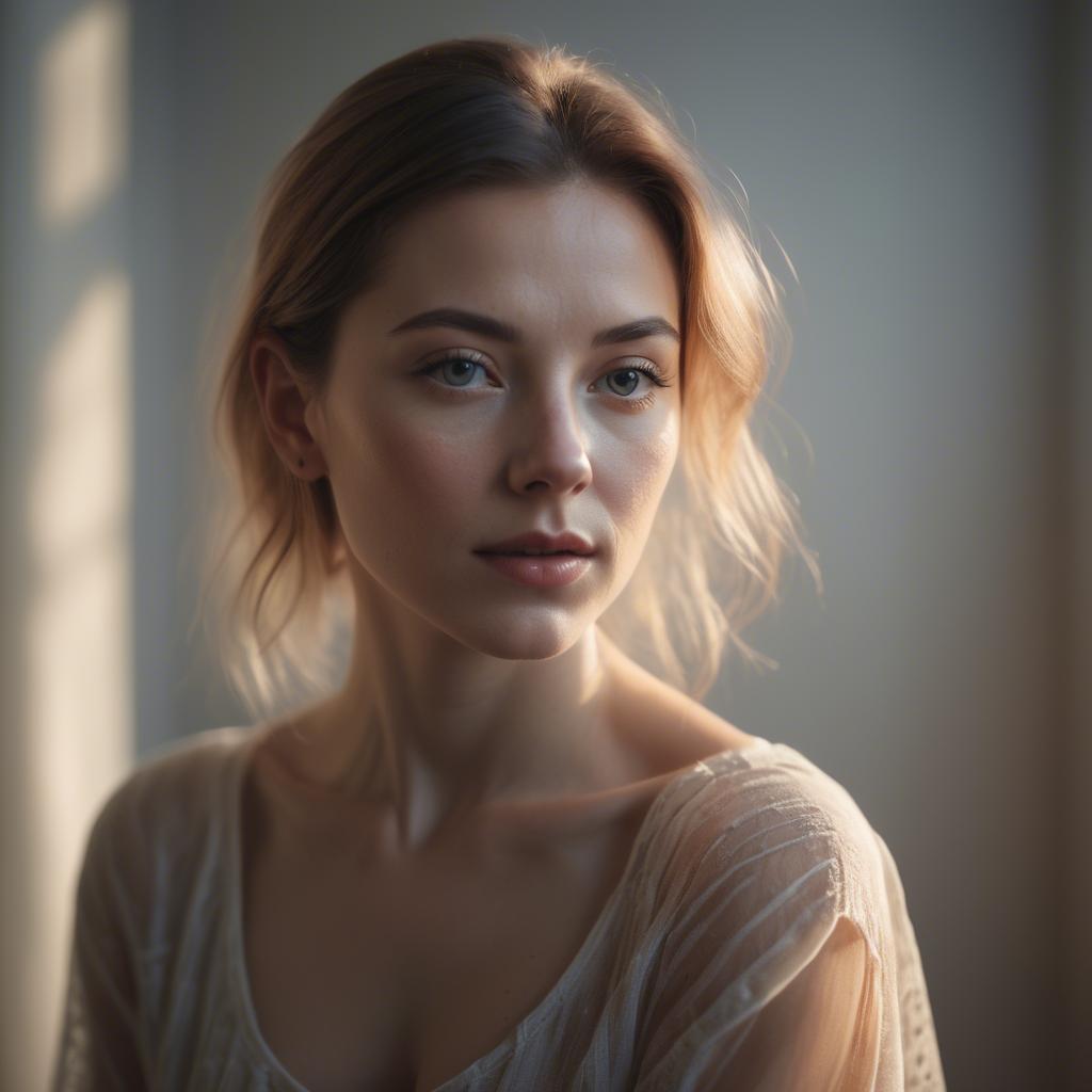A stunning image of artistic portrait in soft light.