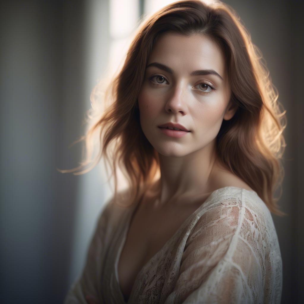 A stunning image of artistic portrait in soft light.
