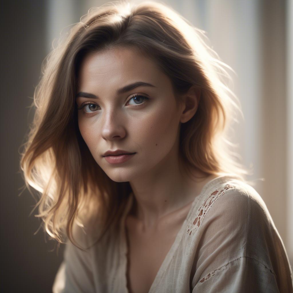 A stunning image of artistic portrait in soft light.