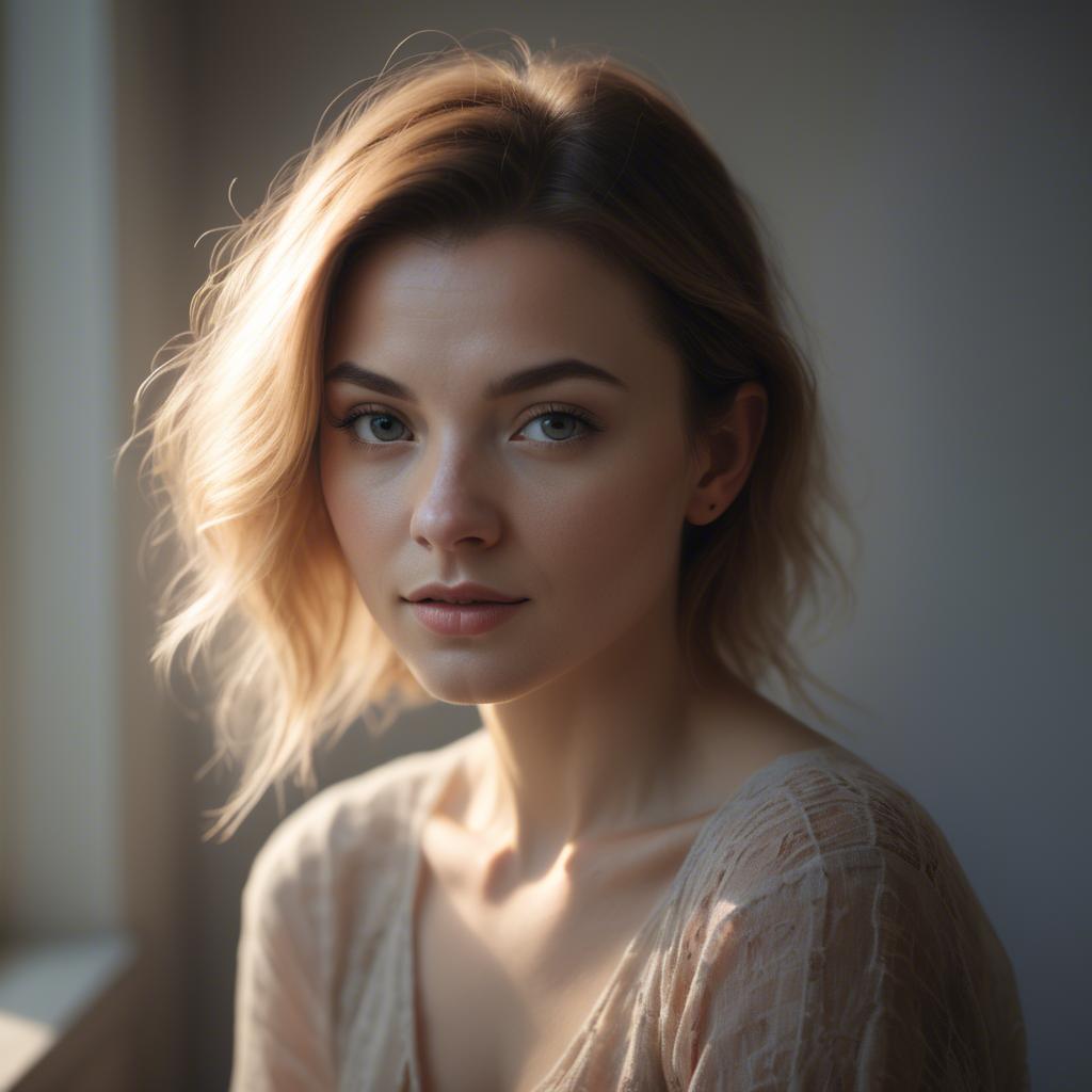 A stunning image of artistic portrait in soft light.