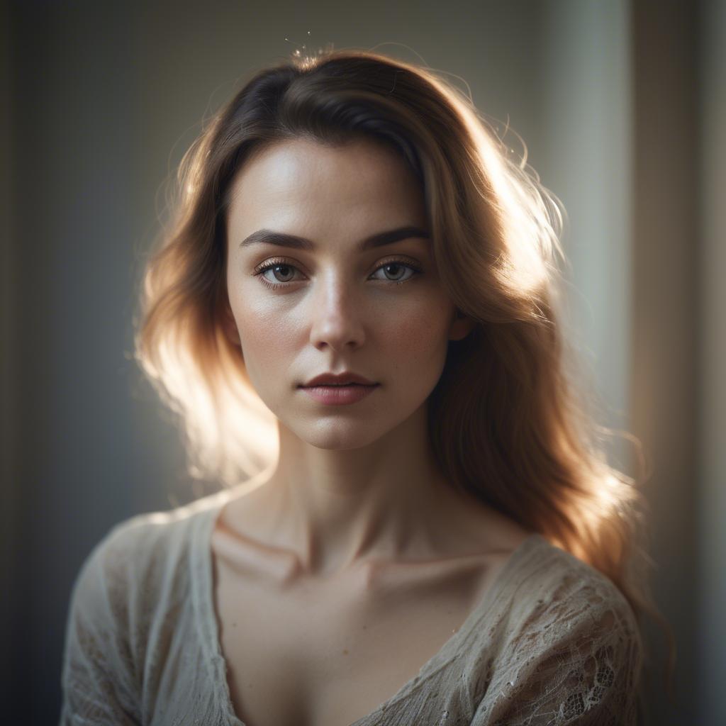 A stunning image of artistic portrait in soft light.