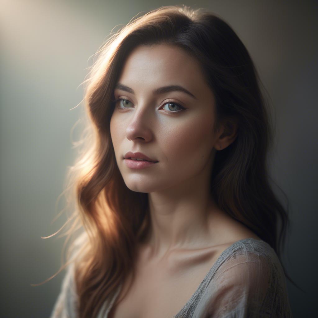 A stunning image of artistic portrait in soft light.