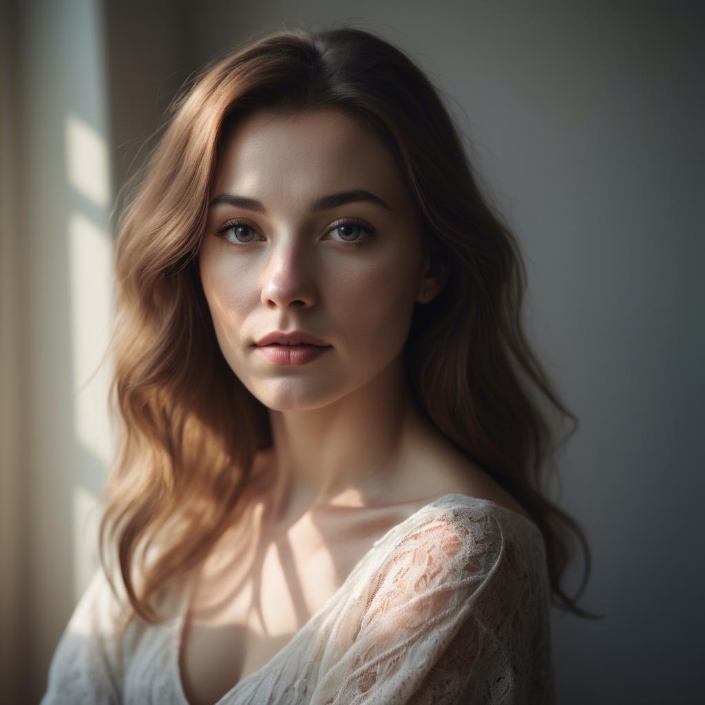 A stunning image of artistic portrait in soft light.