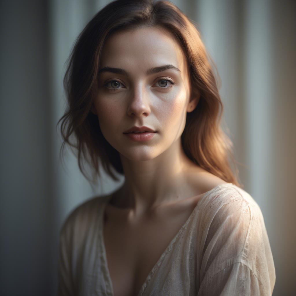 A stunning image of artistic portrait in soft light.