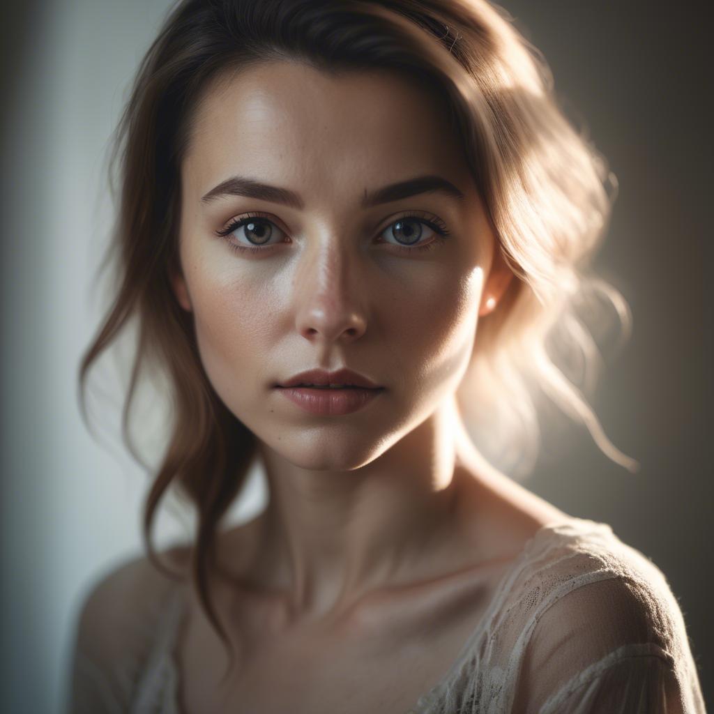 A stunning image of artistic portrait in soft light.