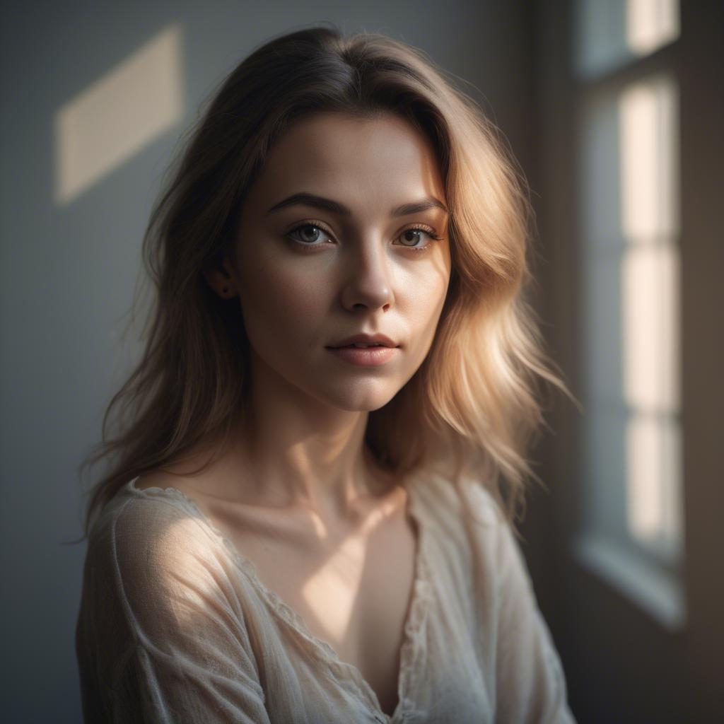 A stunning image of artistic portrait in soft light.