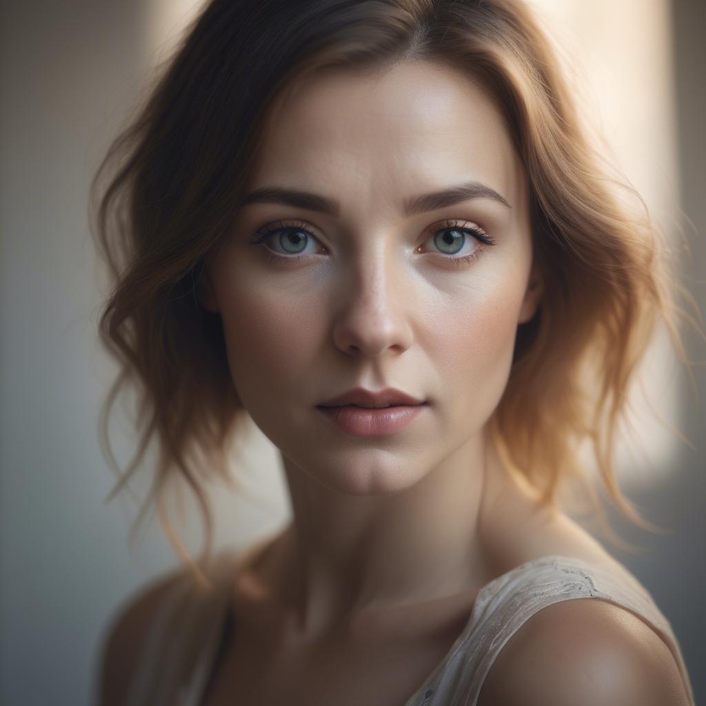 A stunning image of artistic portrait in soft light.