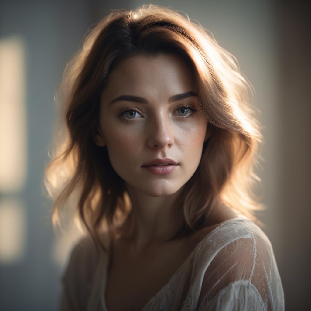A stunning image of artistic portrait in soft light.