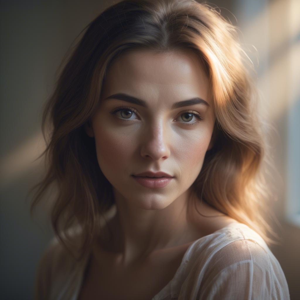 A stunning image of artistic portrait in soft light.