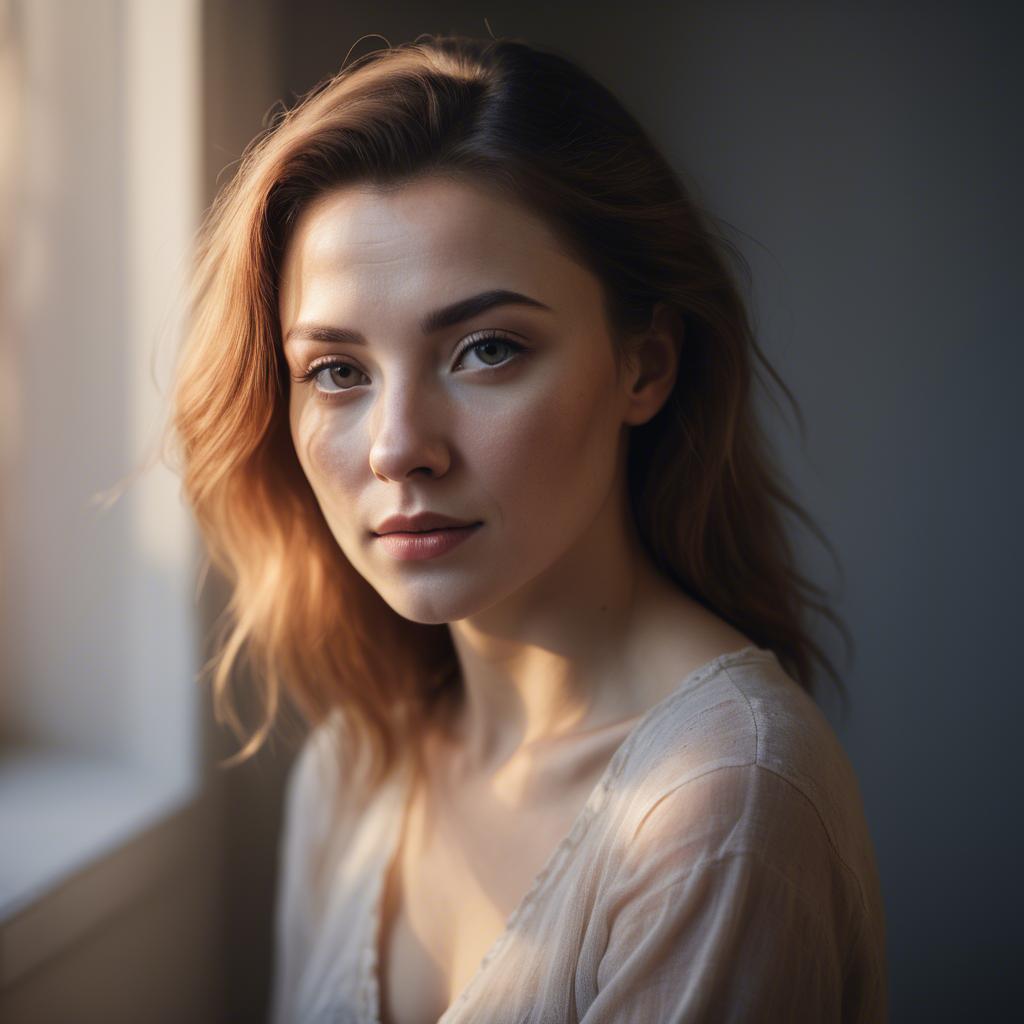 A stunning image of artistic portrait in soft light.