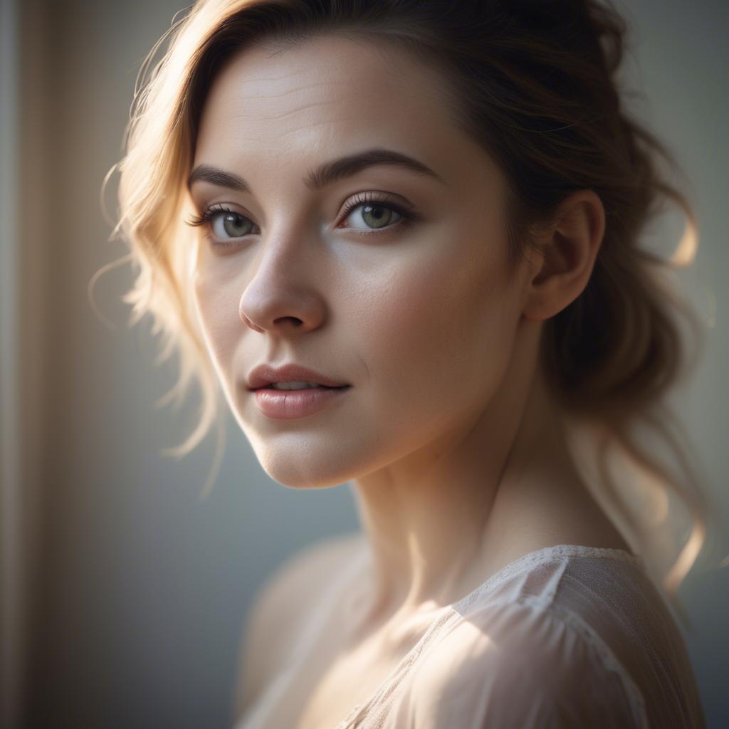 A stunning image of artistic portrait in soft light.