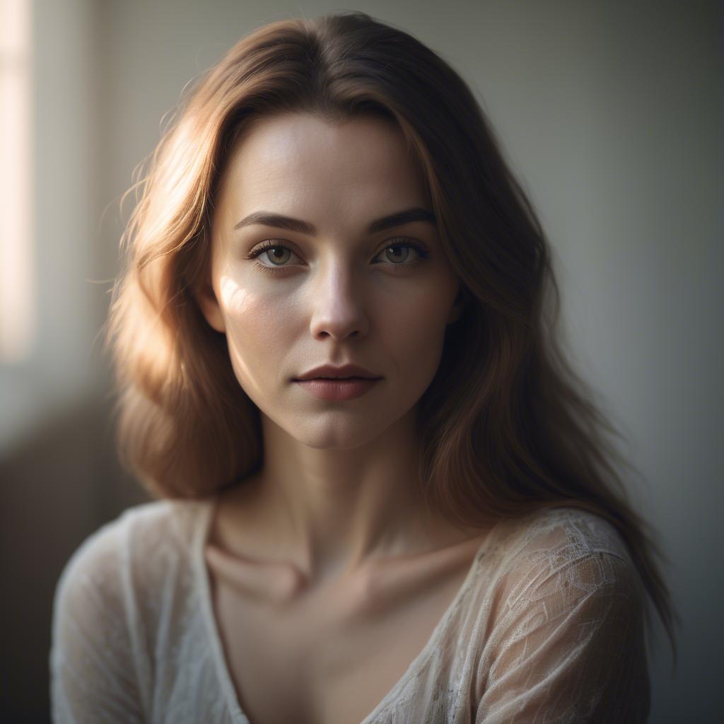 A stunning image of artistic portrait in soft light.
