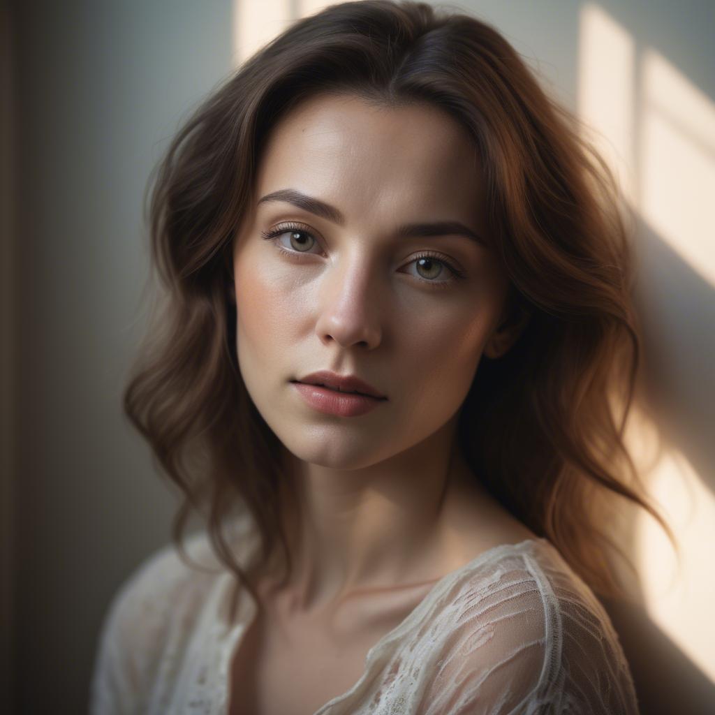 A stunning image of artistic portrait in soft light.