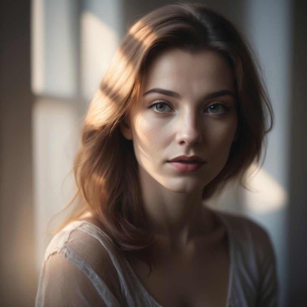 A stunning image of artistic portrait in soft light.