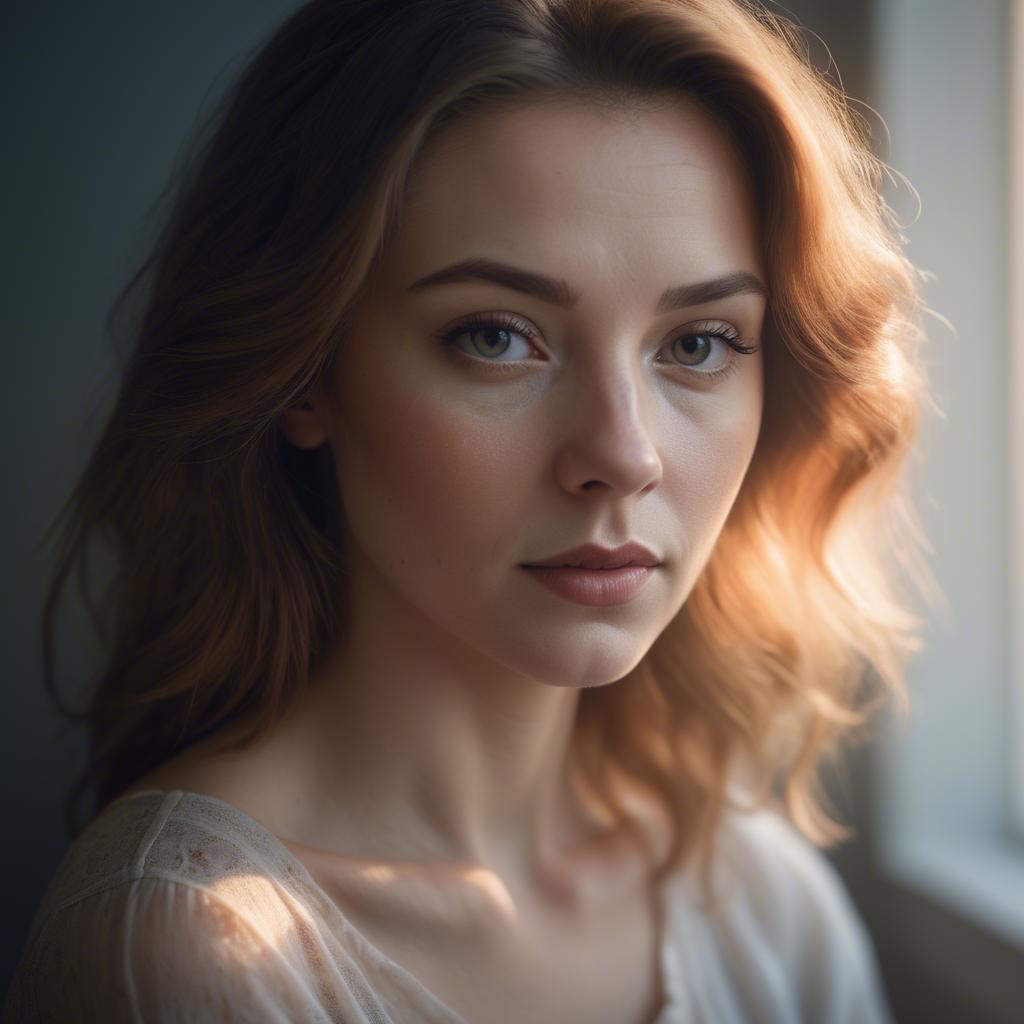 A stunning image of artistic portrait in soft light.