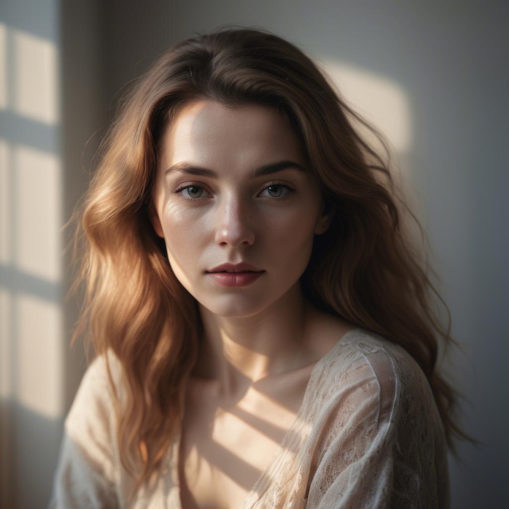 A stunning image of artistic portrait in soft light.