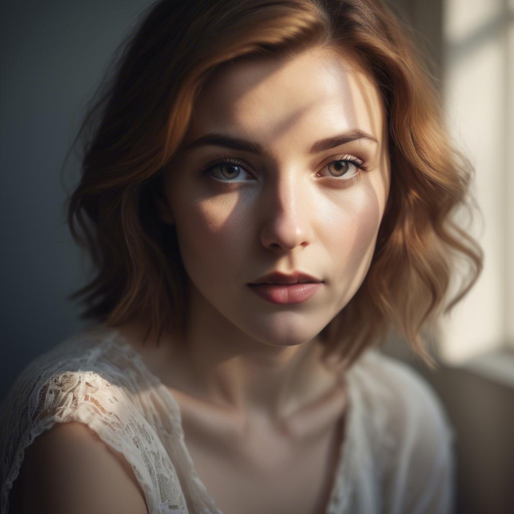 A stunning image of artistic portrait in soft light.
