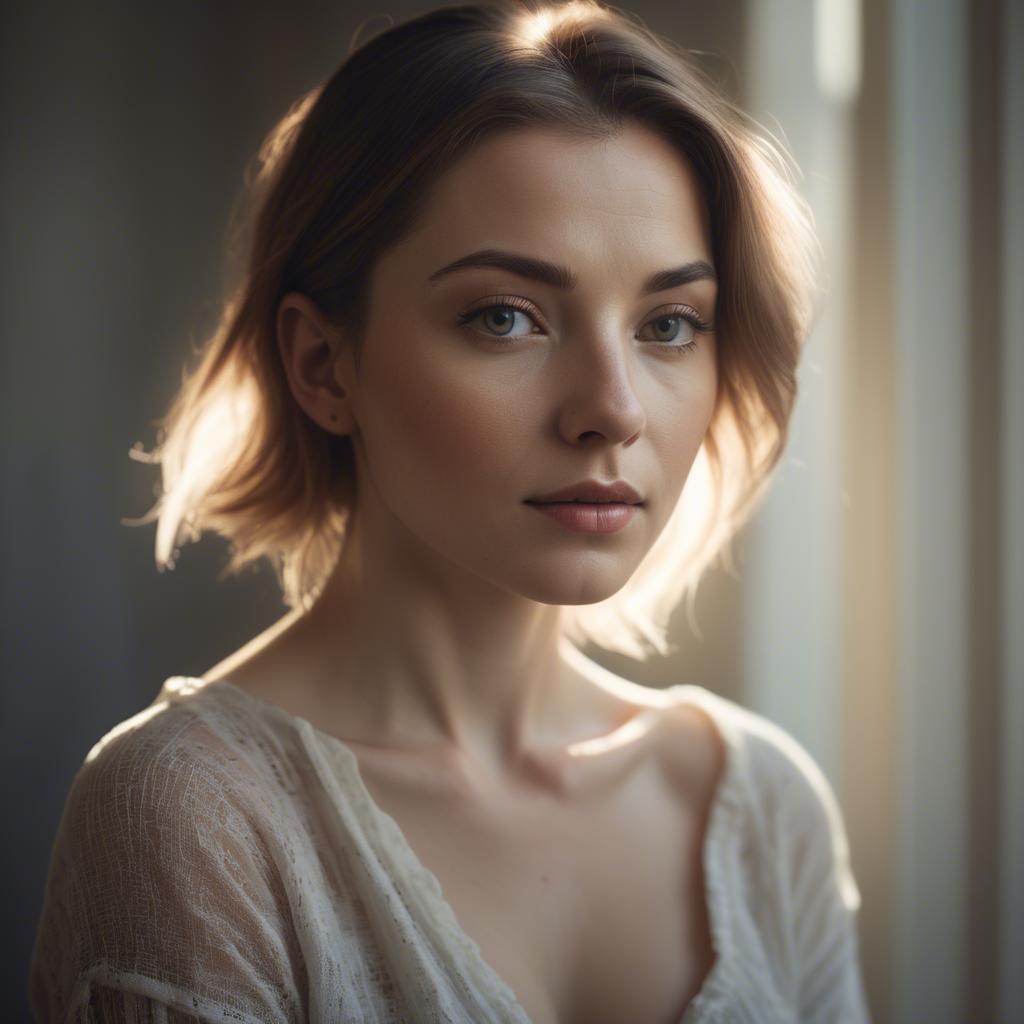 A stunning image of artistic portrait in soft light.