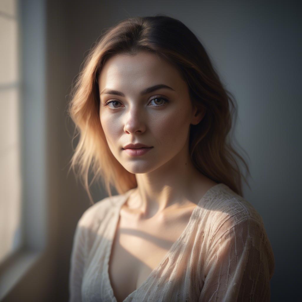 A stunning image of artistic portrait in soft light.