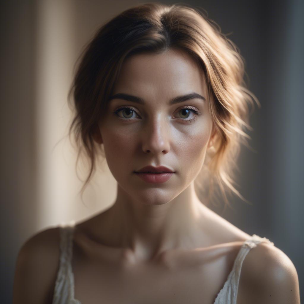 A stunning image of artistic portrait in soft light.