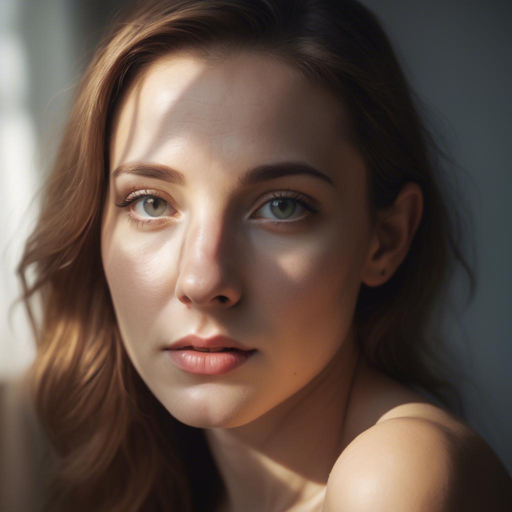 A stunning image of artistic portrait in soft light.