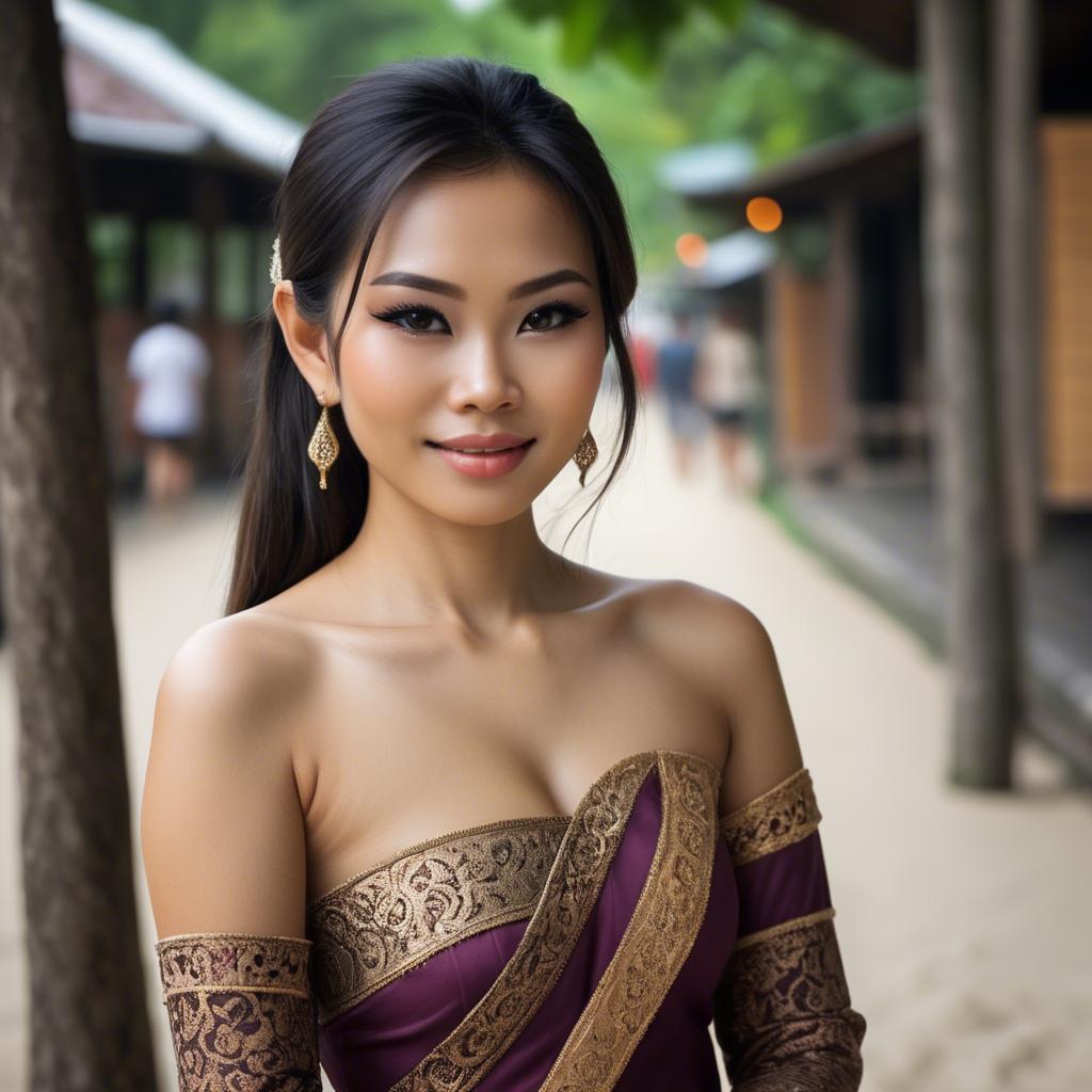 A stunning image of beautiful thai woman.