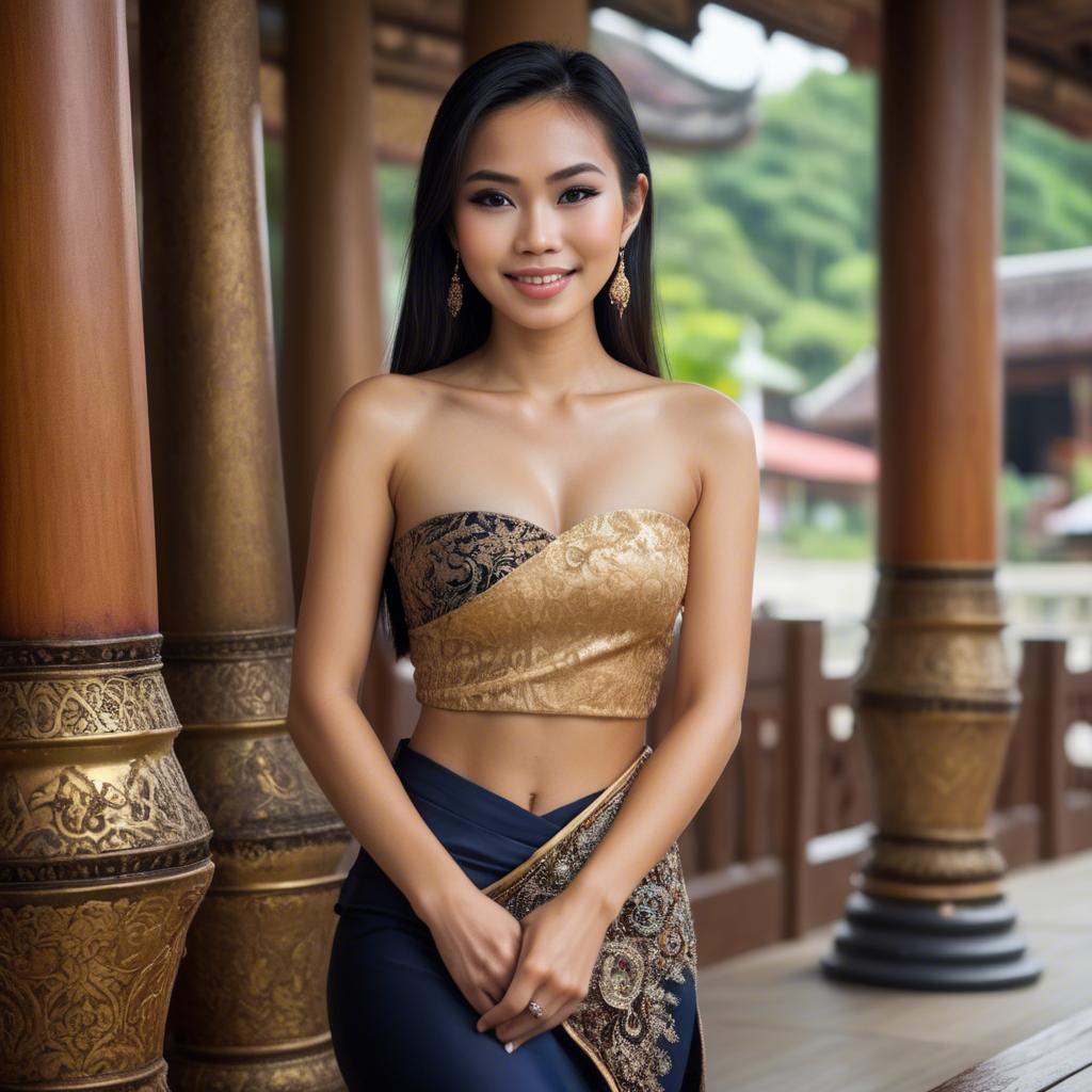 A stunning image of beautiful thai woman.