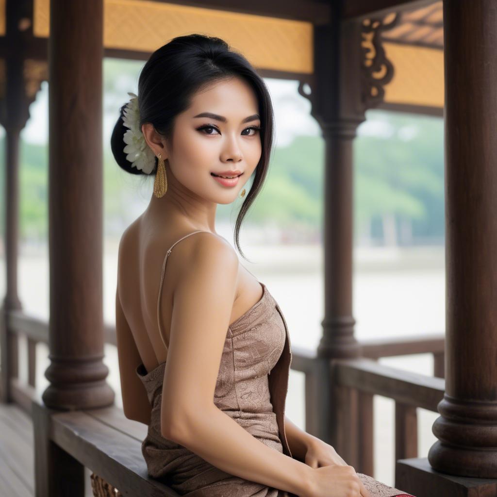 A stunning image of beautiful thai woman.