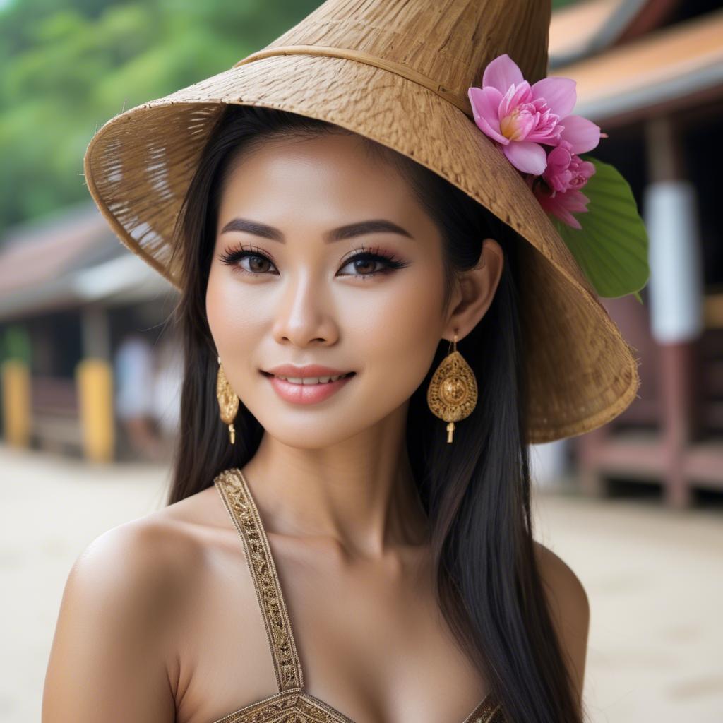 A stunning image of beautiful thai woman.