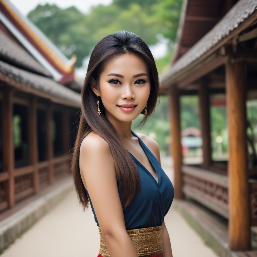 A stunning image of beautiful thai woman.