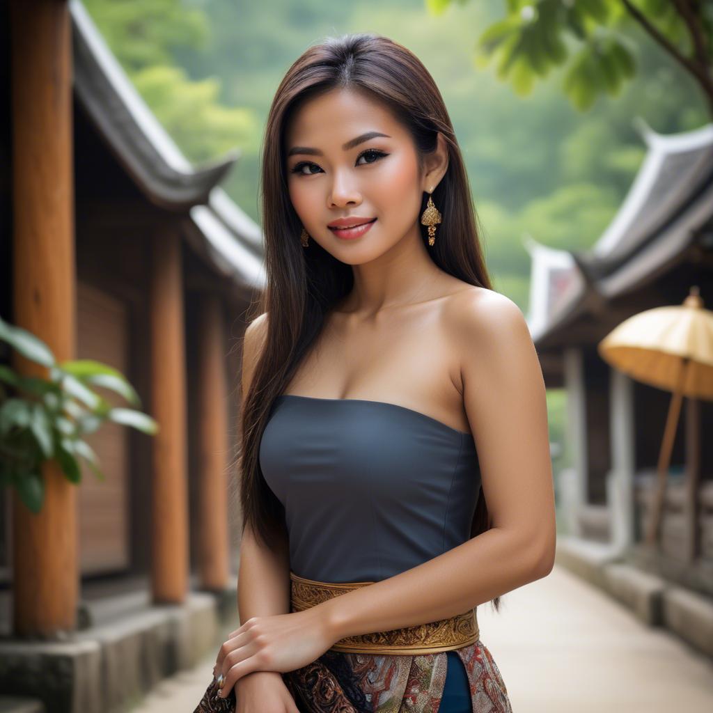 A stunning image of beautiful thai woman.