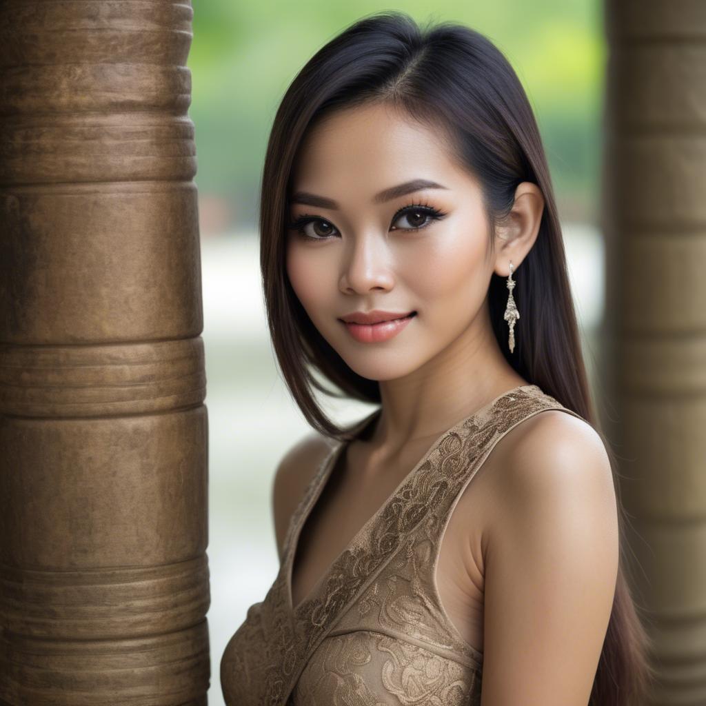 A stunning image of beautiful thai woman.