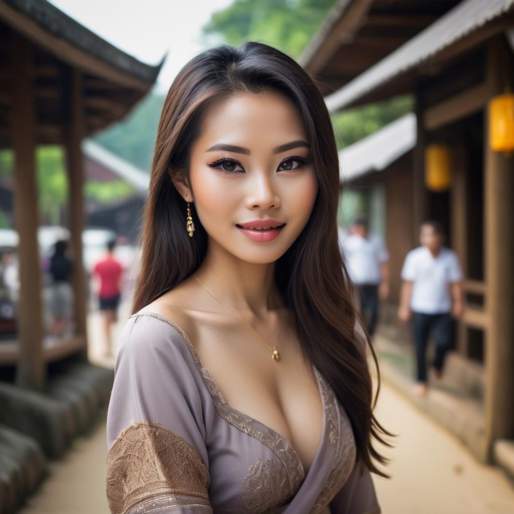 A stunning image of beautiful thai woman.