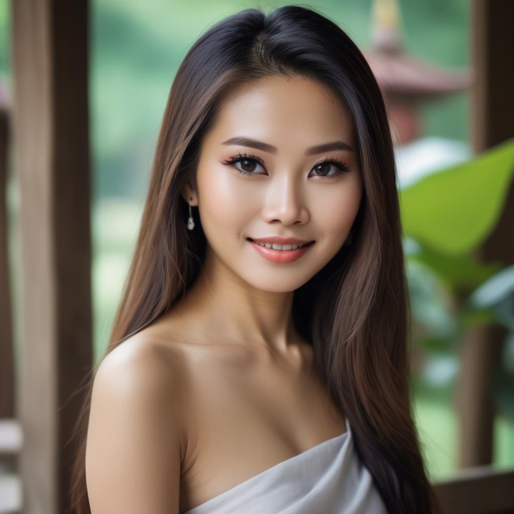 A stunning image of beautiful thai woman.