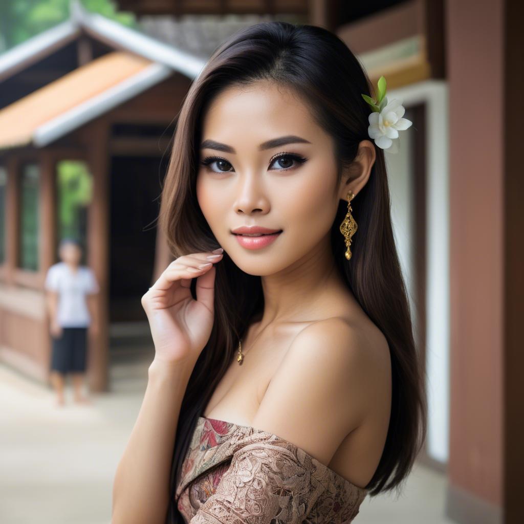 A stunning image of beautiful thai woman.