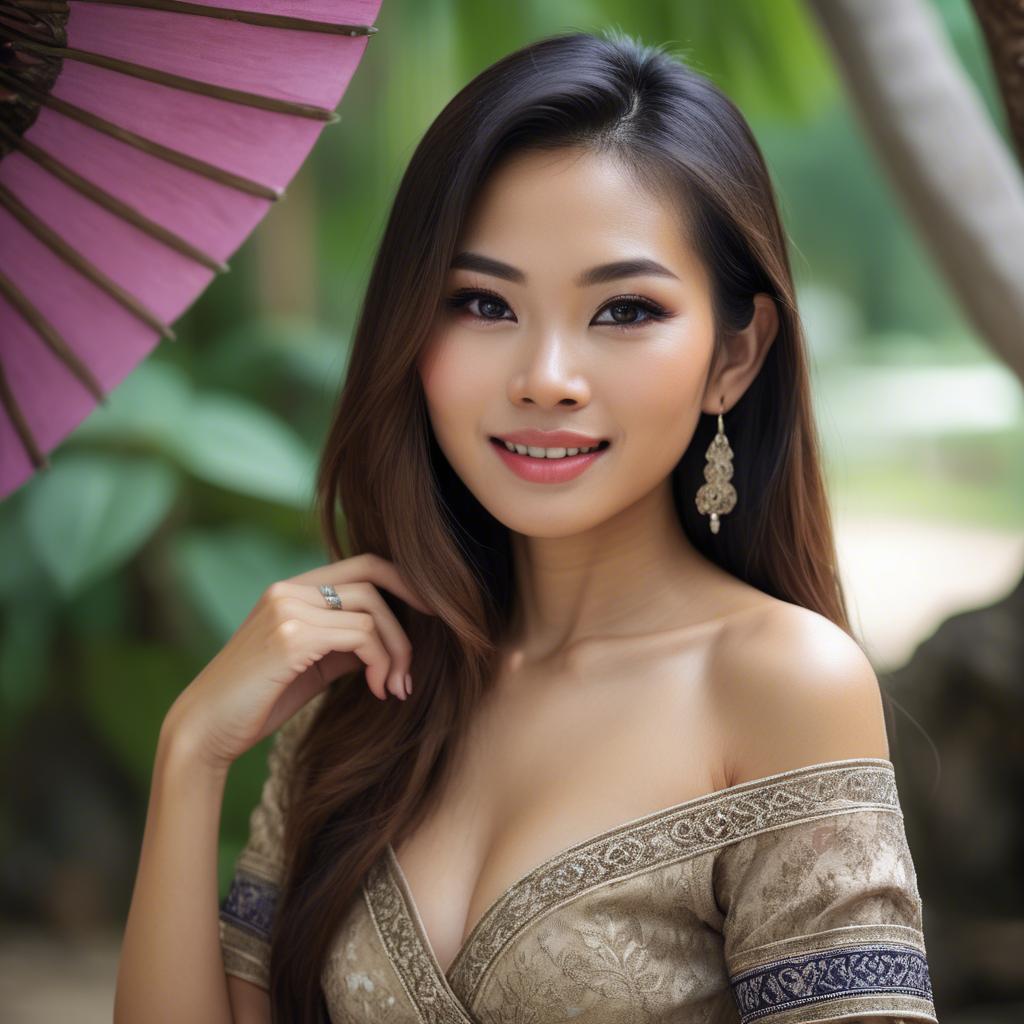A stunning image of beautiful thai woman.