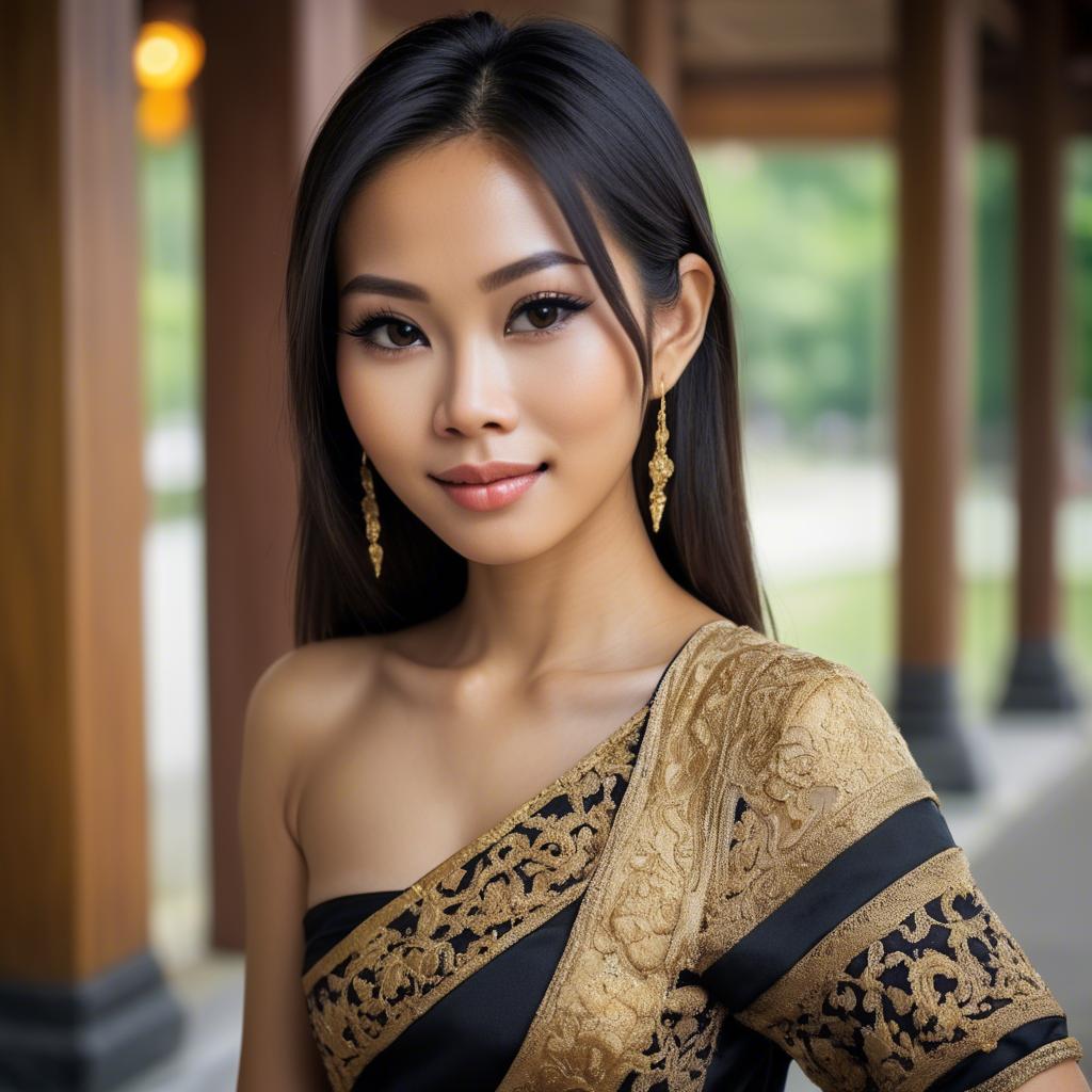 A stunning image of beautiful thai woman.