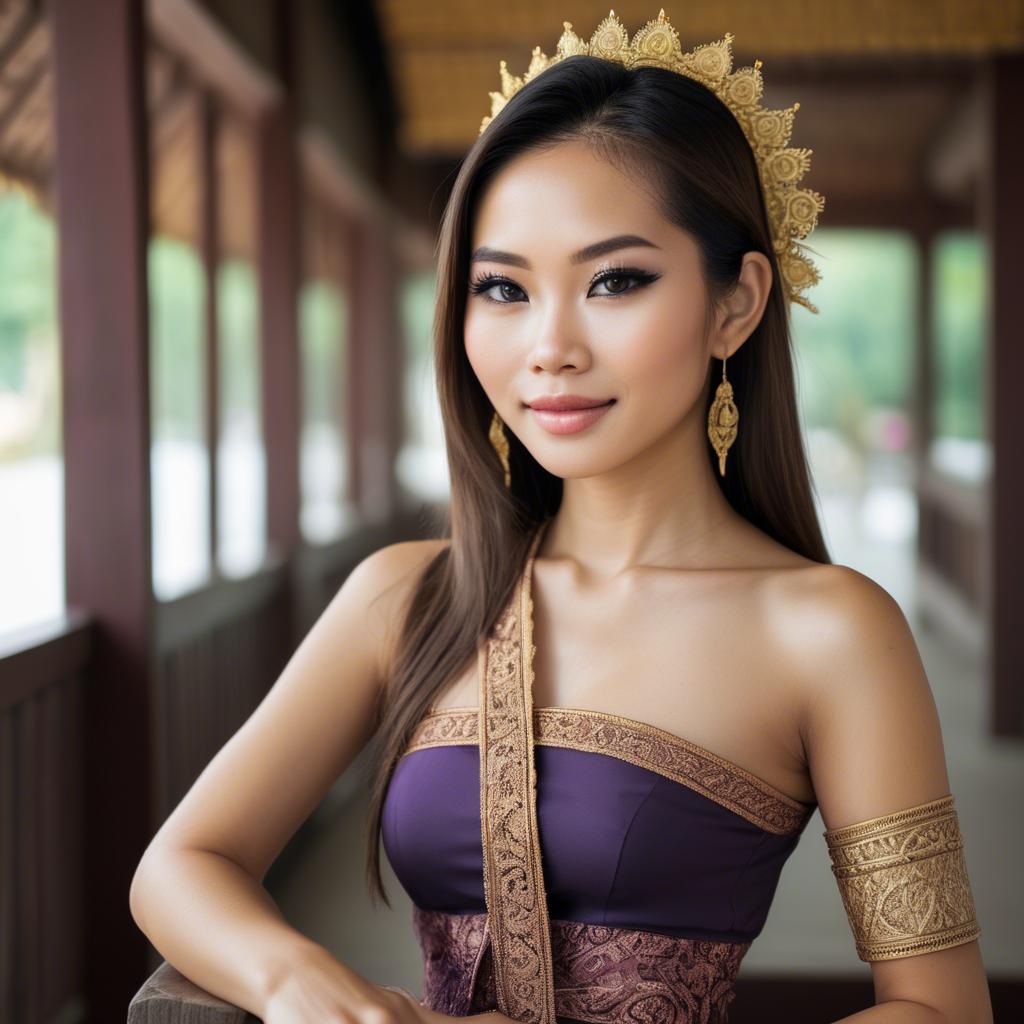 A stunning image of beautiful thai woman.