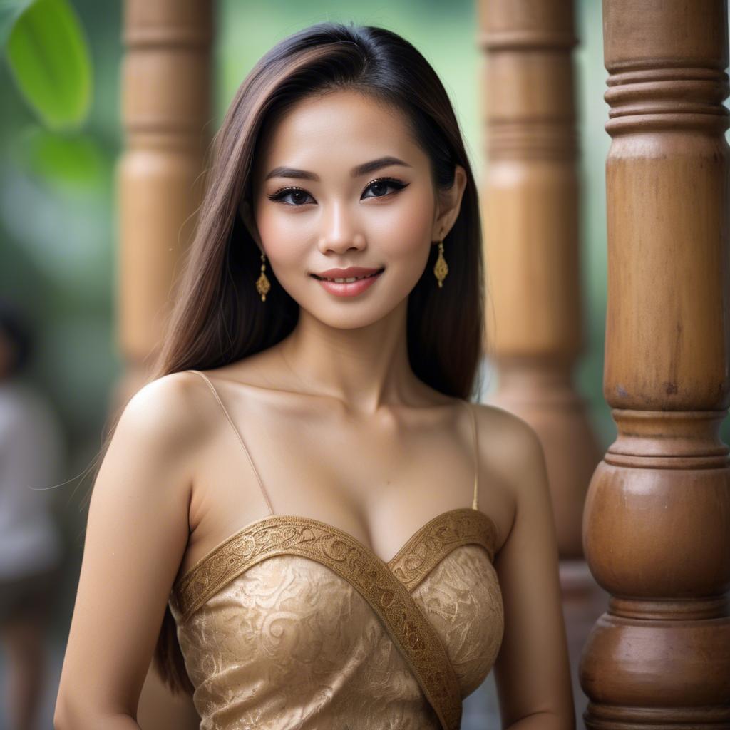 A stunning image of beautiful thai woman.