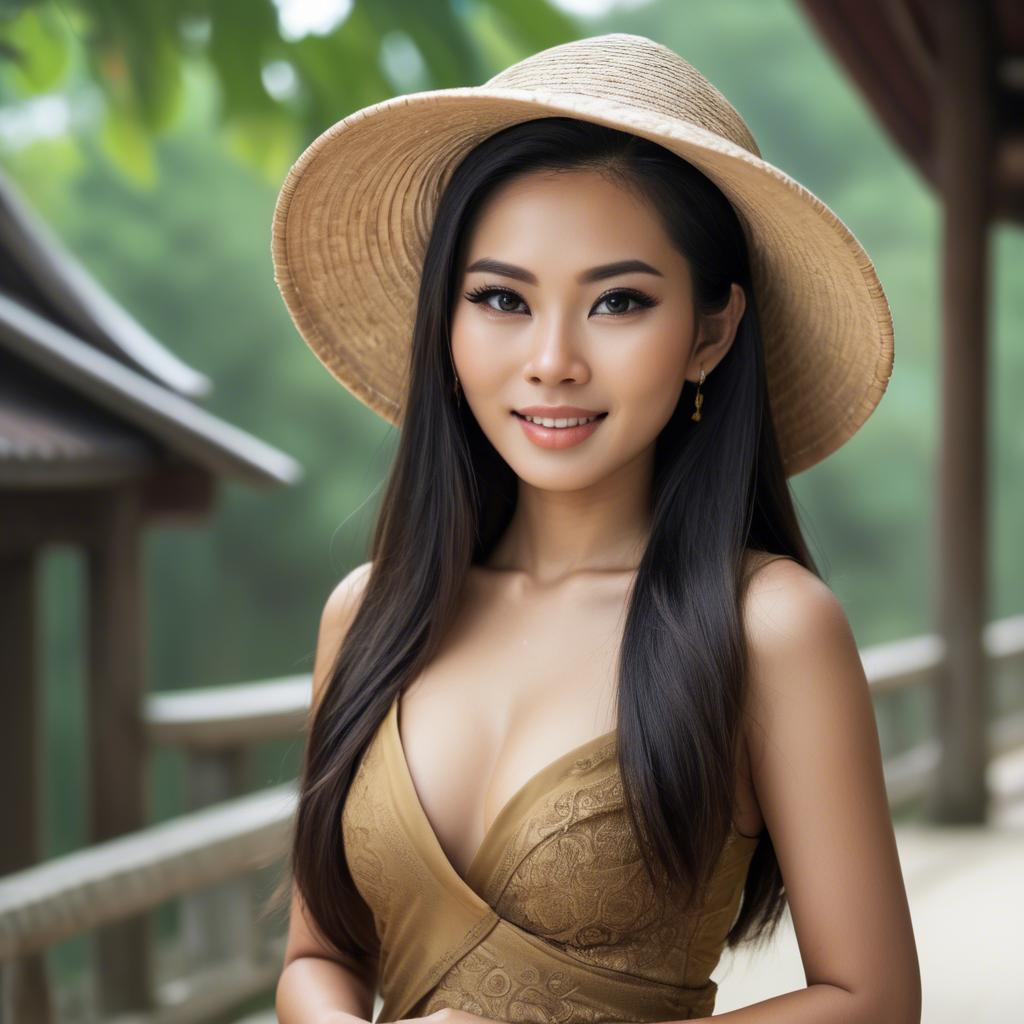 A stunning image of beautiful thai woman.