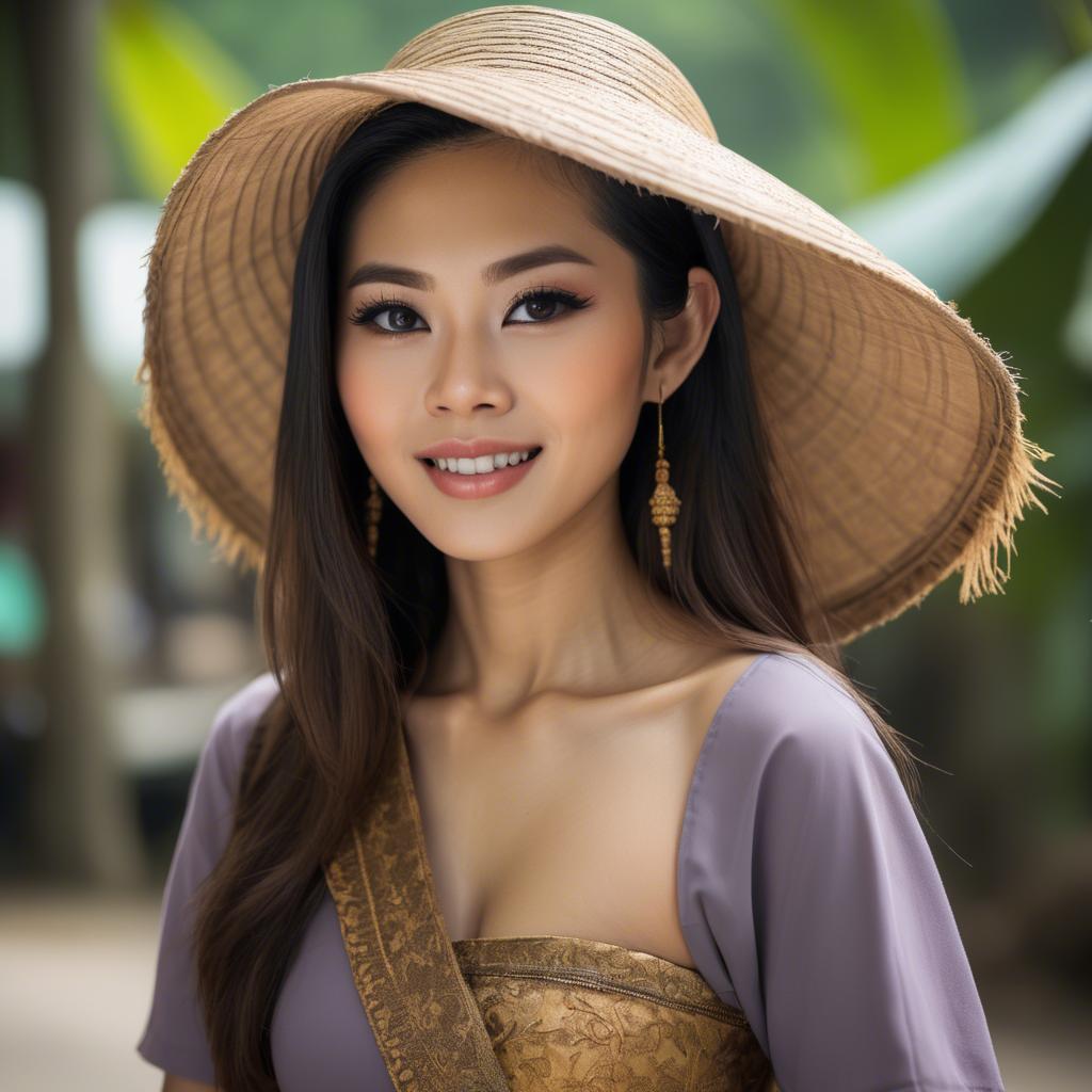 A stunning image of beautiful thai woman.