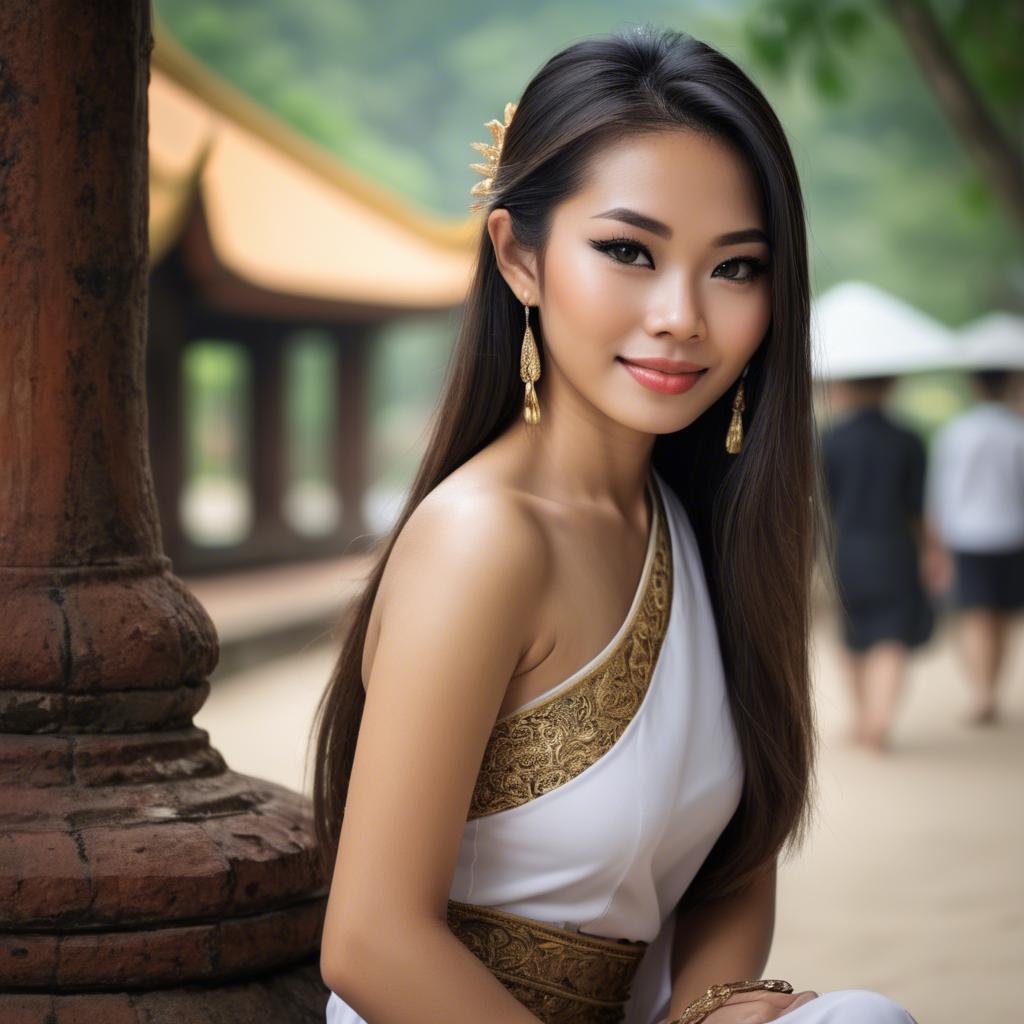 A stunning image of beautiful thai woman.