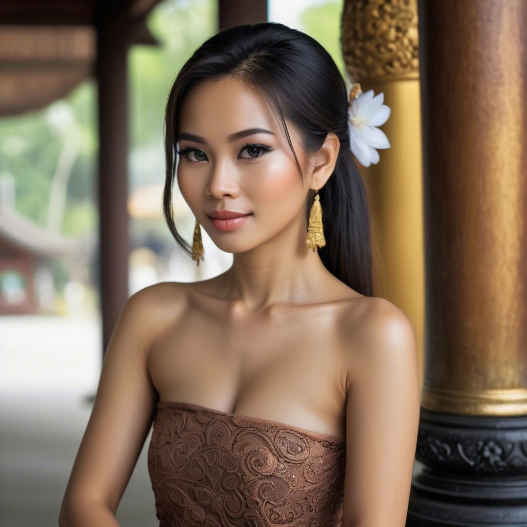 A stunning image of beautiful thai woman.