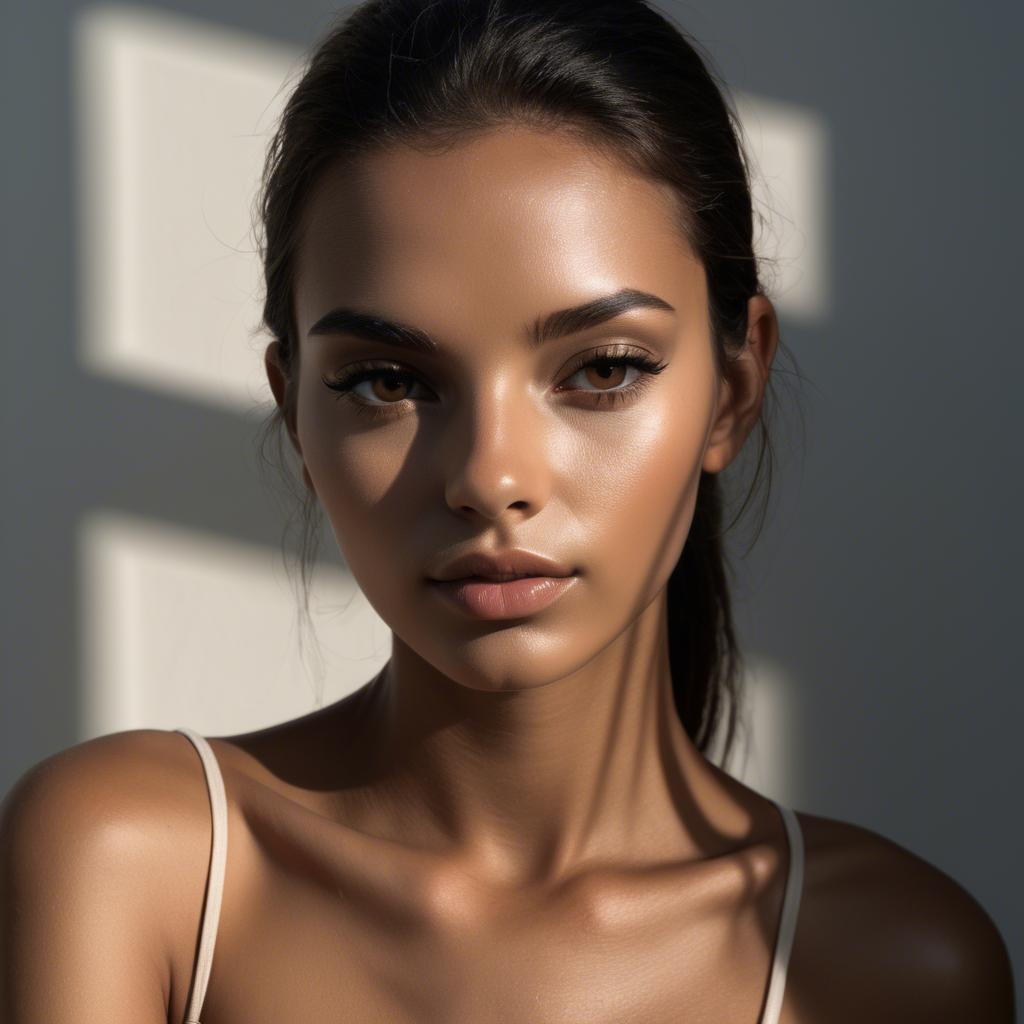 A stunning image of brazilian model in soft shadows.