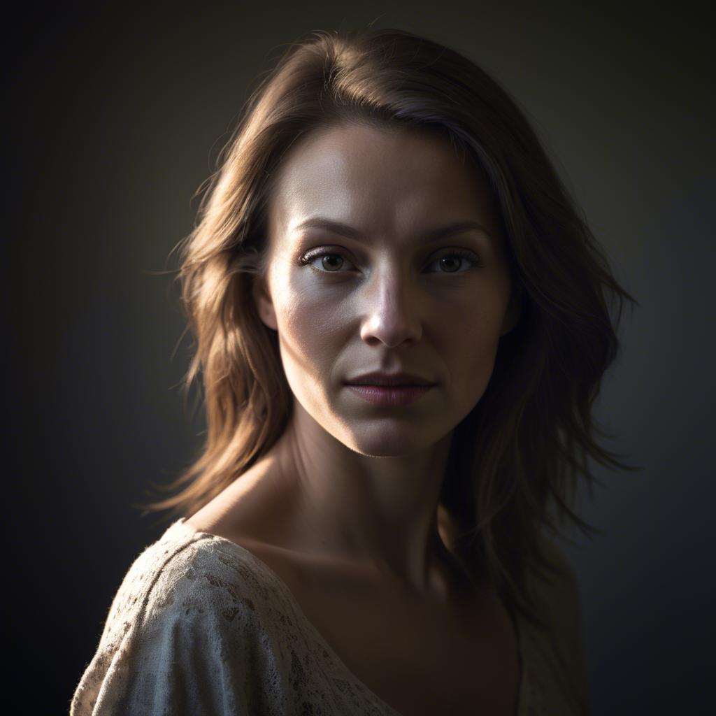A stunning image of caucasian woman in dramatic light.