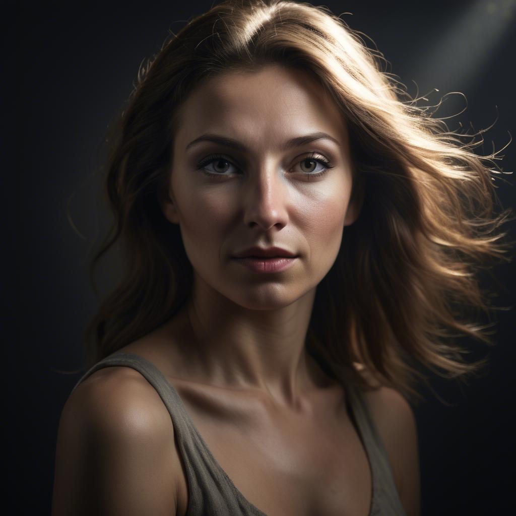 A stunning image of caucasian woman in dramatic light.