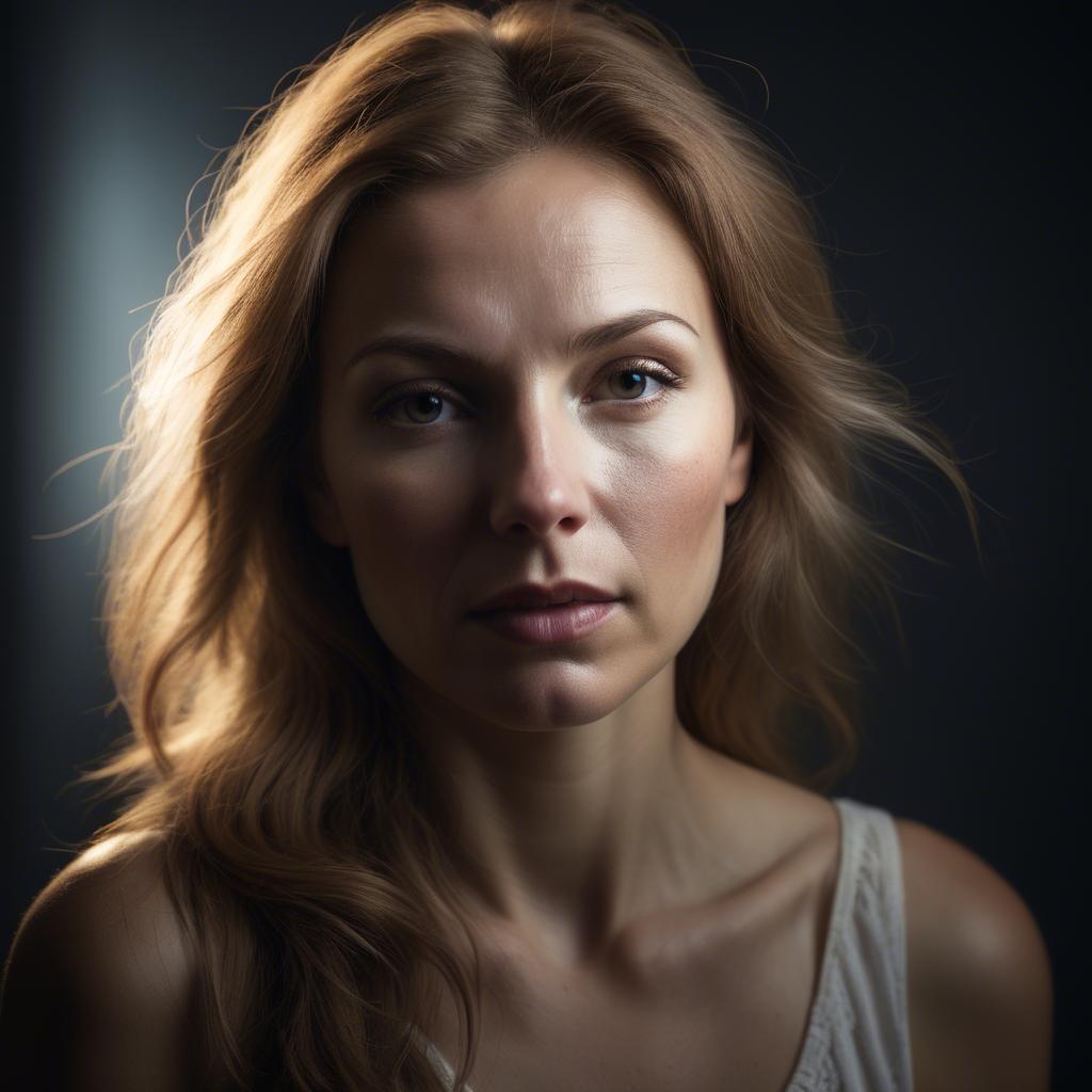A stunning image of caucasian woman in dramatic light.