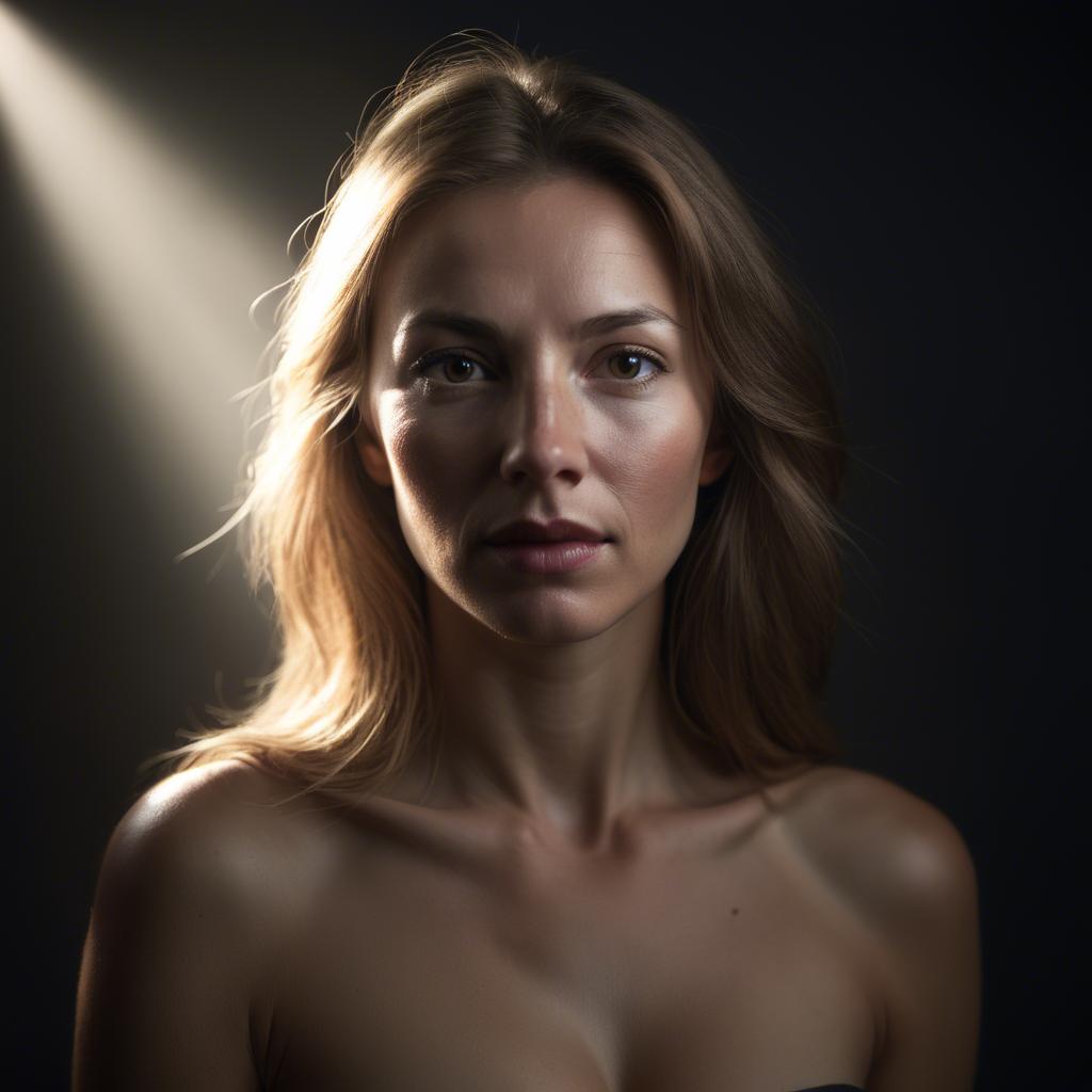 A stunning image of caucasian woman in dramatic light.