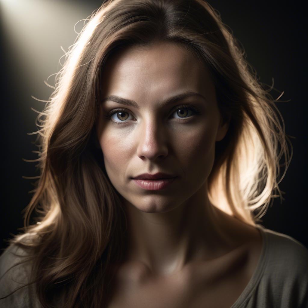 A stunning image of caucasian woman in dramatic light.